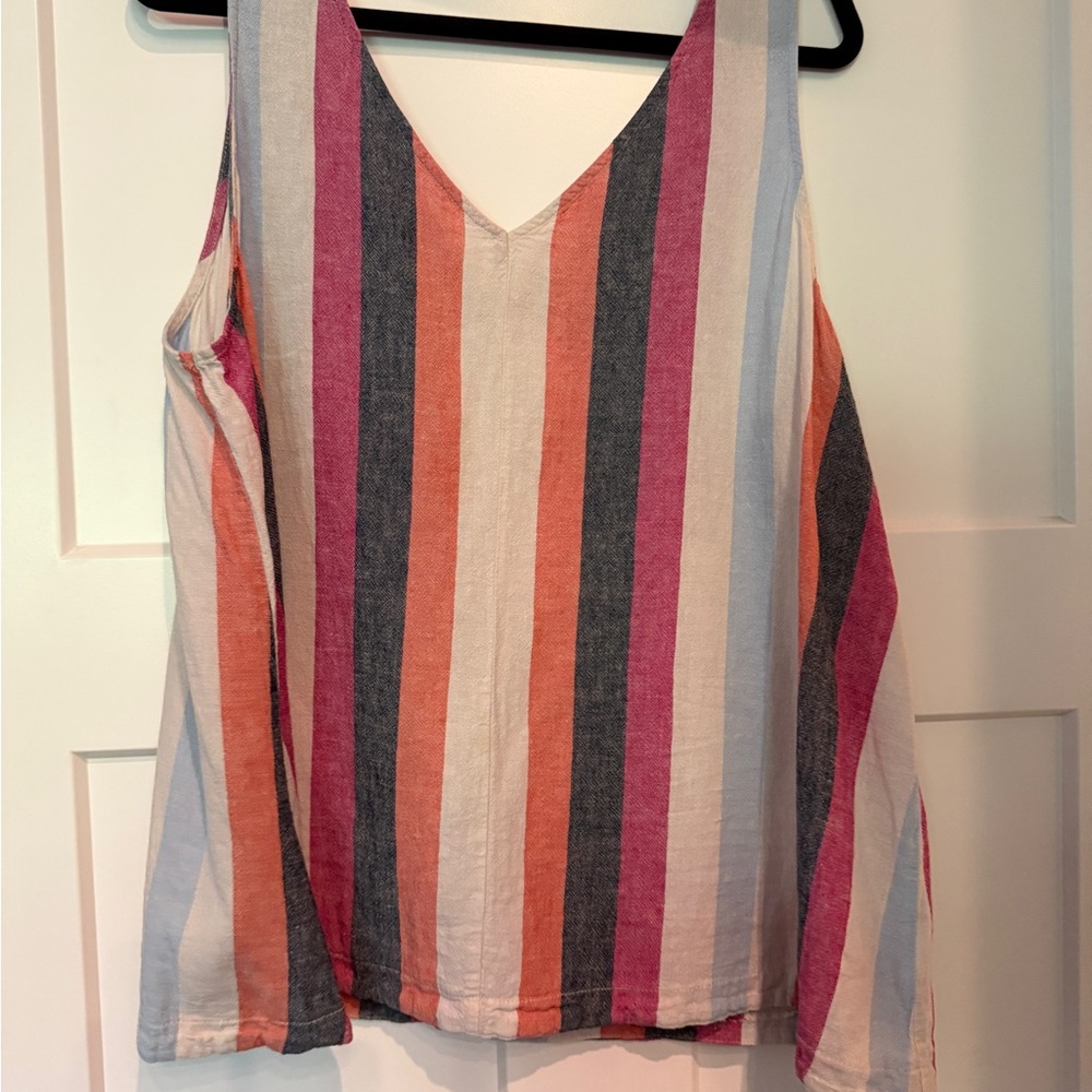 Time and Tru Colorful Striped Tank Top